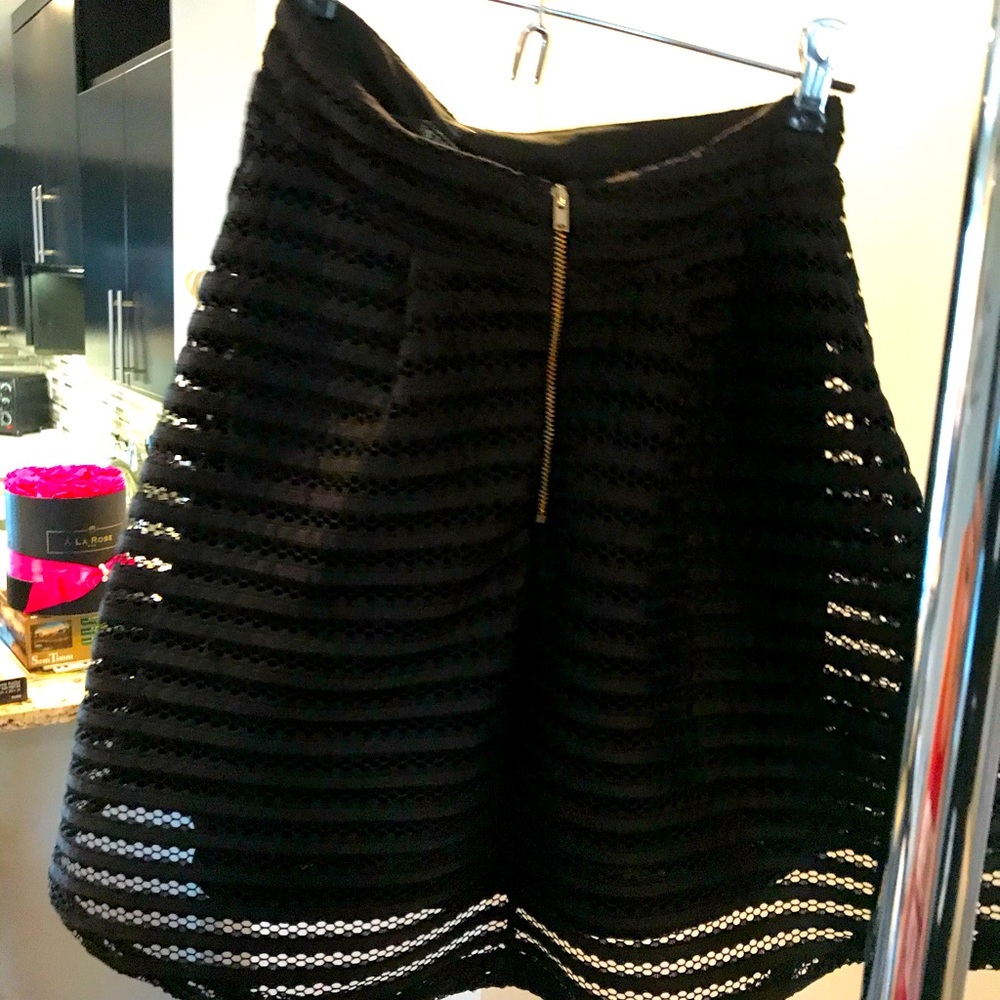 Guess Black mini skater skirt